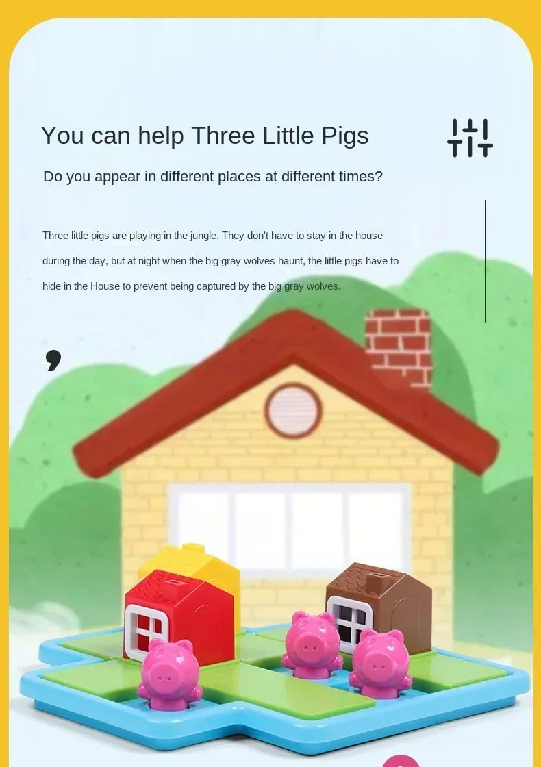 ELMAS Three Little Pigs Smart Hide Seek Game for Kids - Al Masam Stationery LLC