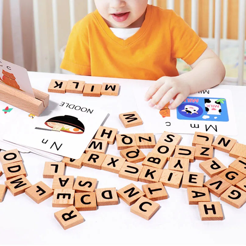 ELMAS Wooden Spelling Word Games for Toddler Learning - Al Masam Stationery LLC