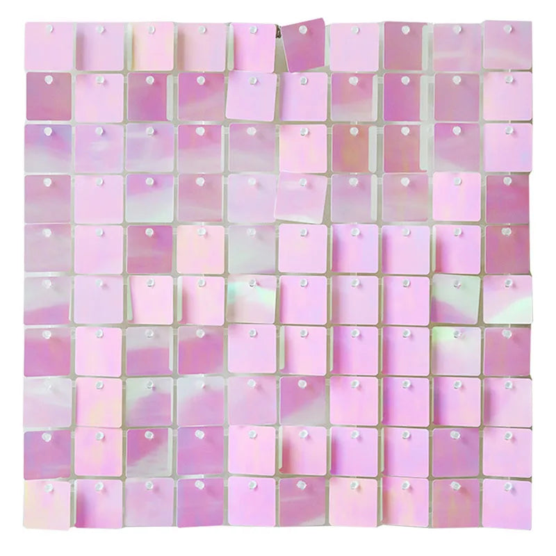 ELMAS Iridescent Silver Sequin Shimmer Wall Backdrop - Al Masam Stationery LLC