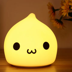 ELMAS Adorable Cat Night Light - 7-Color Touch Lamp