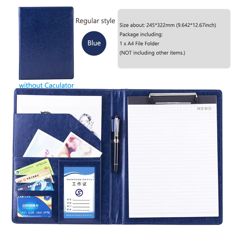 ELMAS Professional PU Leather Portfolio Organizer - Al Masam Stationery LLC