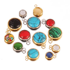 ELMAS 10pcs Stainless Steel Blank Cabochon Base Tray Set