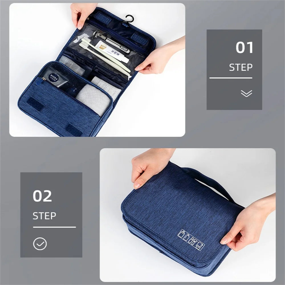 ELMAS Portable Toiletry Washbag with Hook Waterproof - Al Masam Stationery LLC