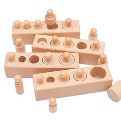 ELMAS Montessori Knobbed Cylinder Sensory Toys for Kids - Al Masam Stationery LLC