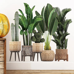 ELMAS Tropical Plant Wall Decals for Stylish Spaces