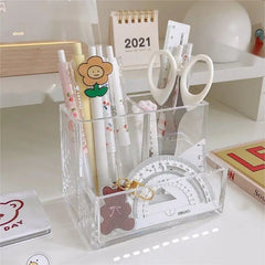 ELMAS Transparent Acrylic 3-5 Grid Makeup Organizer Box - Al Masam Stationery LLC