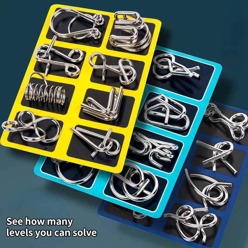 ELMAS Chinese Puzzle Games 8pcs Set Anti-Stress Toys - Al Masam Stationery LLC
