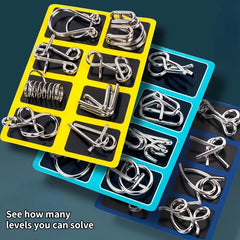 ELMAS Chinese Puzzle Games 8pcs Set Anti-Stress Toys - Al Masam Stationery LLC