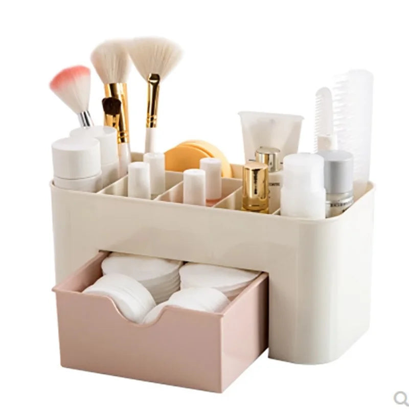 ELMAS Makeup Organizer Storage Box with Drawer Acrylic - Al Masam Stationery LLC