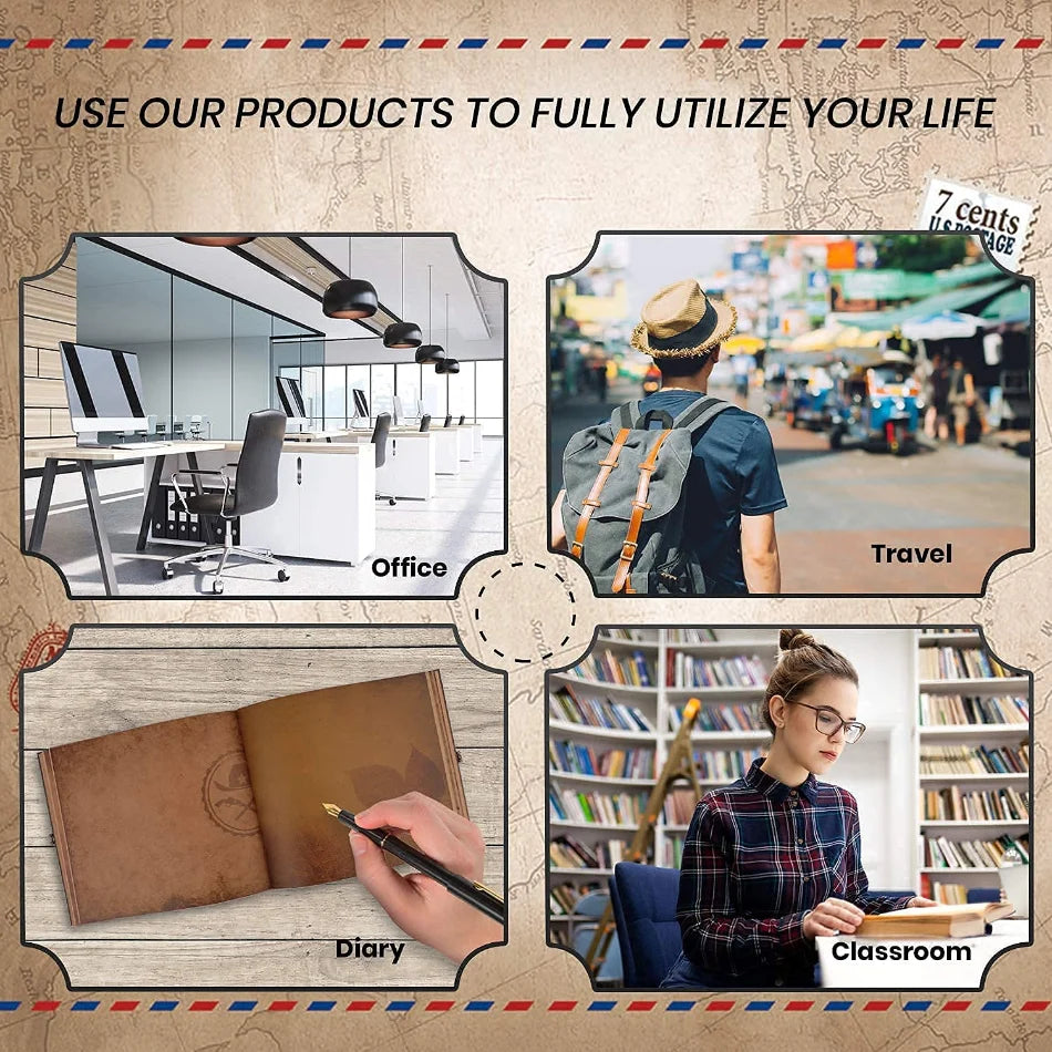 ELMAS 146 Page DIY Adventure Scrapbook Photo Album - Al Masam Stationery LLC