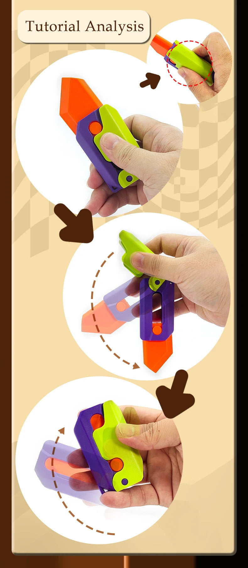 ELMAS 3D Carrot Fidget Knife - Fun Stress Relief Toy - Al Masam Stationery LLC