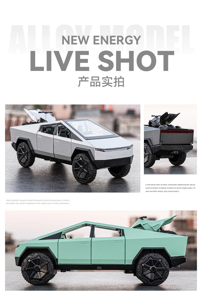 ELMAS 1:32 Cybertruck Diecast Metal Model Toy Gift - Al Masam Stationery LLC