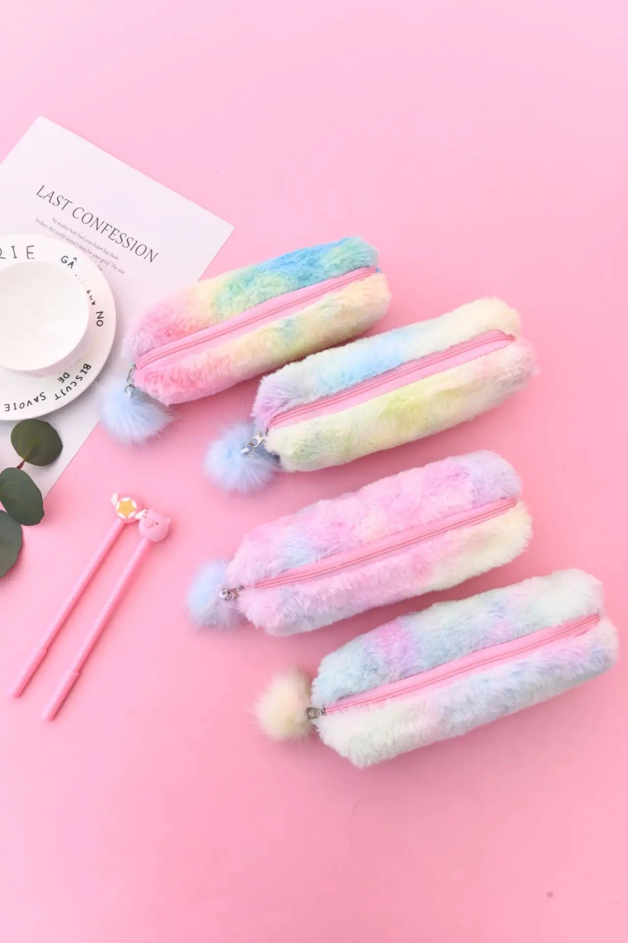 ELMAS Kawaii Plush Pen Bag - Stylish Organizer for Girls - Al Masam Stationery LLC