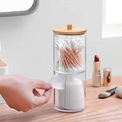 ELMAS Acrylic Storage Box Bathroom Jar Makeup Organizer - Al Masam Stationery LLC