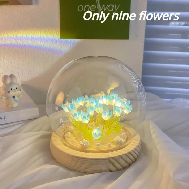 ELMAS LED DIY Mini Tulip Night Light Cute Home Decor - Al Masam Stationery LLC
