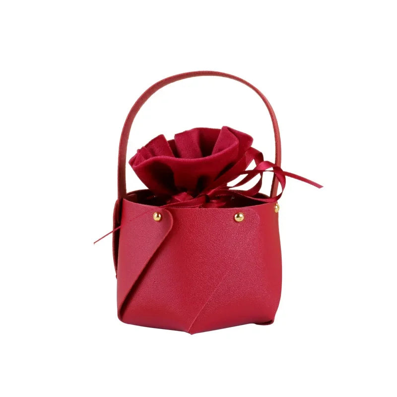 ELMAS Leather Gift Bag With Velvet Candy Box Supplies - Al Masam Stationery LLC