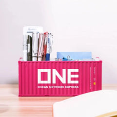 ELMAS Mini Shipping Container Desk Organizer - Unique Decor