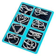 ELMAS Chinese Puzzle Games 8pcs Set Anti-Stress Toys - Al Masam Stationery LLC