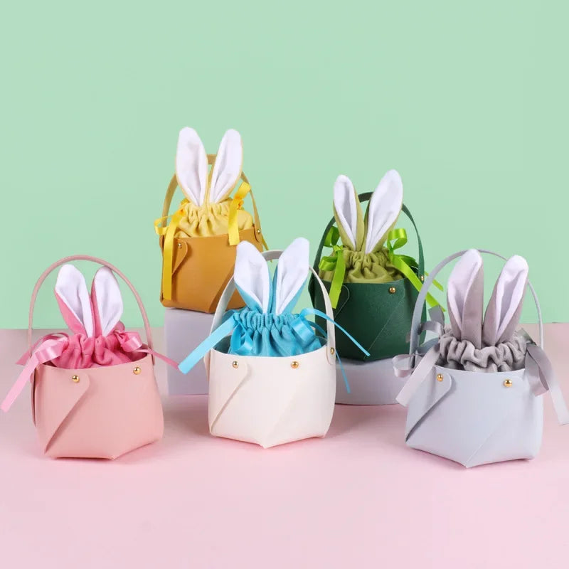 ELMAS Rabbit Leather Gift Bags For Easter Party Decor - Al Masam Stationery LLC