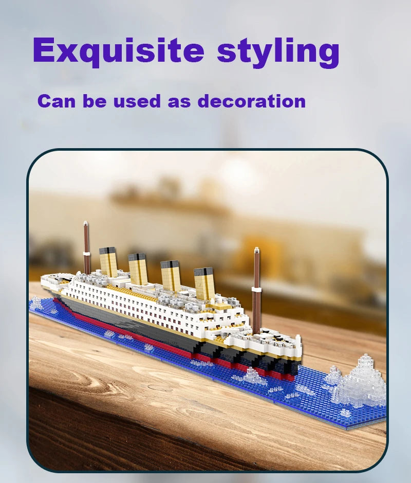 ELMAS Titanic Building Block Puzzle Toy for Kids - Al Masam Stationery LLC