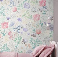 ELMAS Customized Wallpaper Mural Watercolor Flowers - Al Masam Stationery LLC