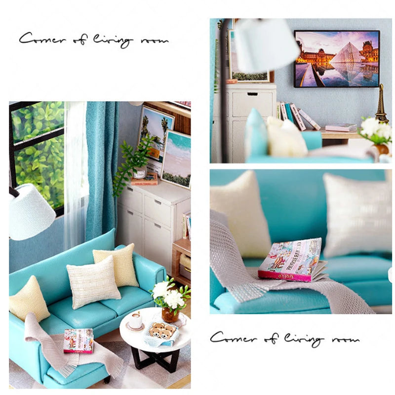 ELMAS Creative Mini Dollhouse 3D Puzzle Kit for Home Decor - Al Masam Stationery LLC