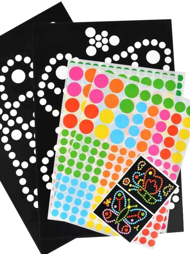 ELMAS 4 Sets Child Sticker Dot Mosaic Puzzle Games - Al Masam Stationery LLC