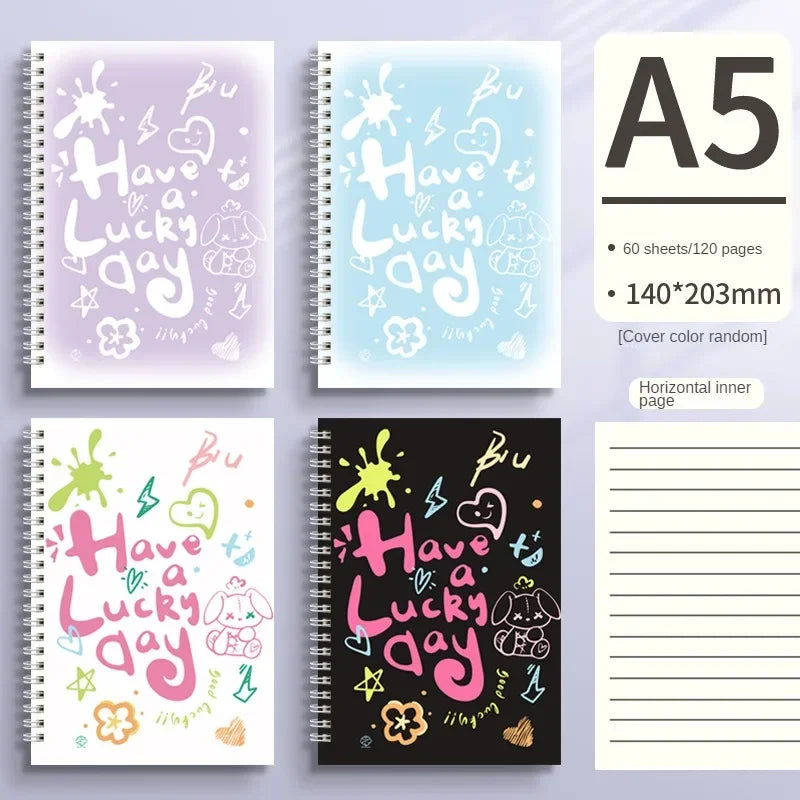 ELMAS A5 Coil Notebook Graffiti Cute Big Student Planner - Al Masam Stationery LLC
