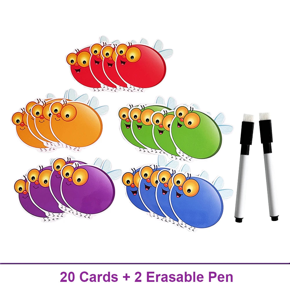 ELMAS Dry Erasable Fly Cards for Montessori Learning - Al Masam Stationery LLC