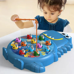 ELMAS Dinosaur Magnetic Fishing Game for Kids Fun Learning