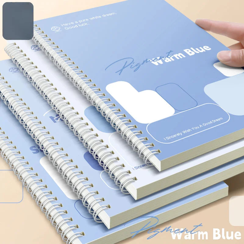 ELMAS A5 Coil Notebook Simple Blue Cute Notebook for Students - Al Masam Stationery LLC