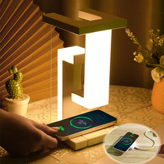 ELMAS Floating Lamp with Wireless Charger - Stylish Bedroom Light