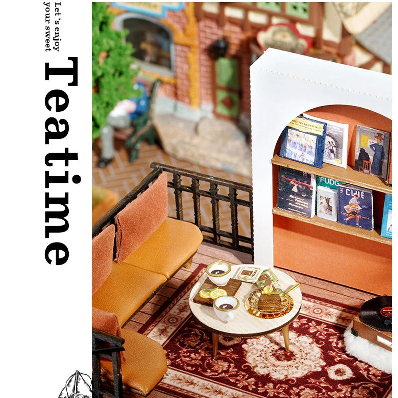 ELMAS Enchanting 3D Wooden Dollhouse Kit with Lights - Al Masam Stationery LLC