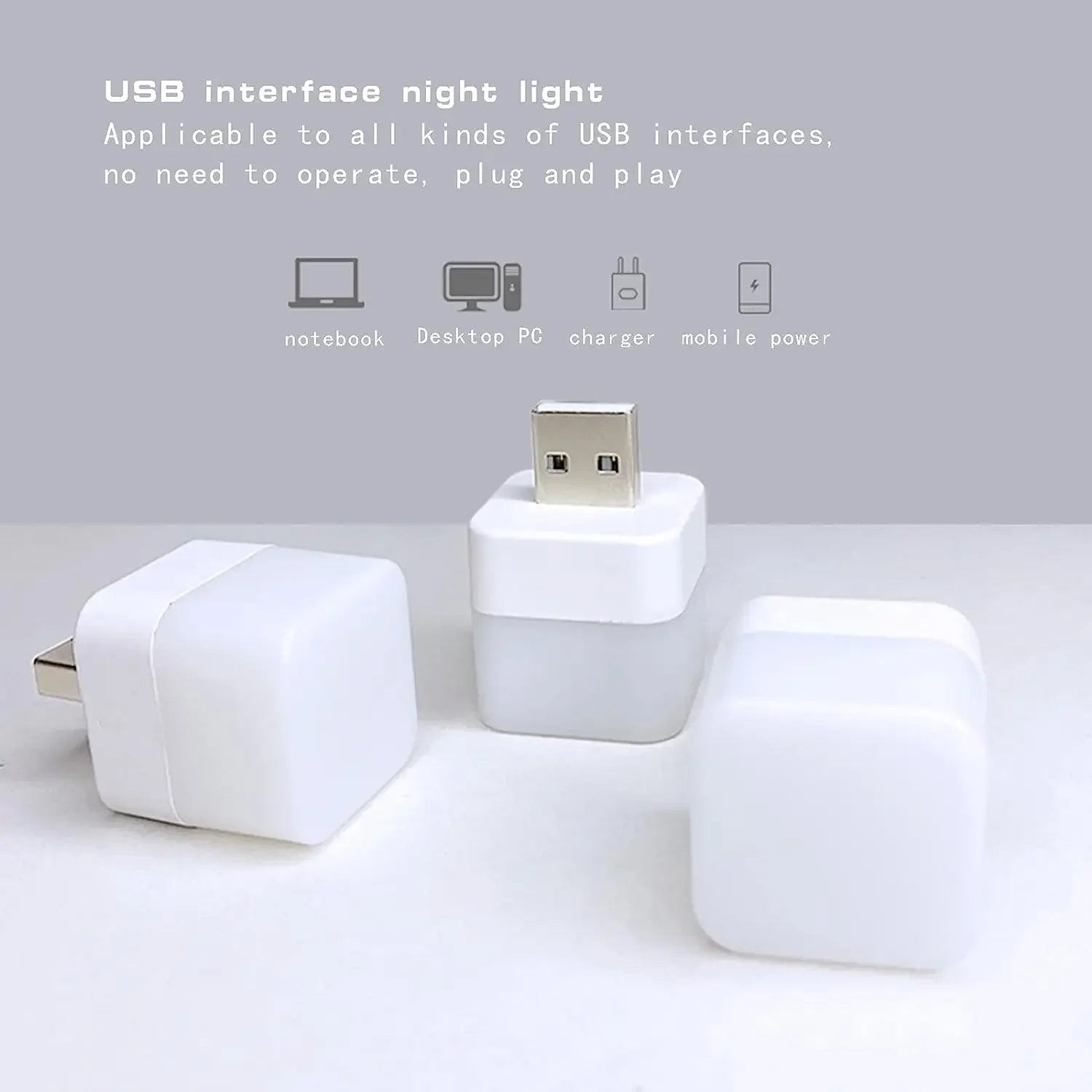ELMAS Mini USB Night Light Warm White Eye Protection Bulb - Al Masam Stationery LLC
