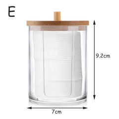 ELMAS Acrylic Storage Box Bathroom Jar Makeup Organizer - Al Masam Stationery LLC