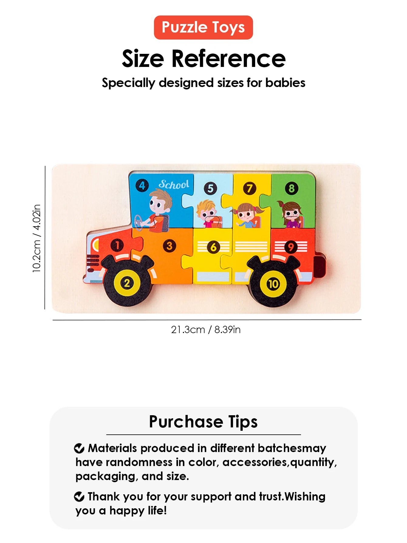 ELMAS 3D Wooden Puzzles Educational Cartoon Animals Toys - Al Masam Stationery LLC