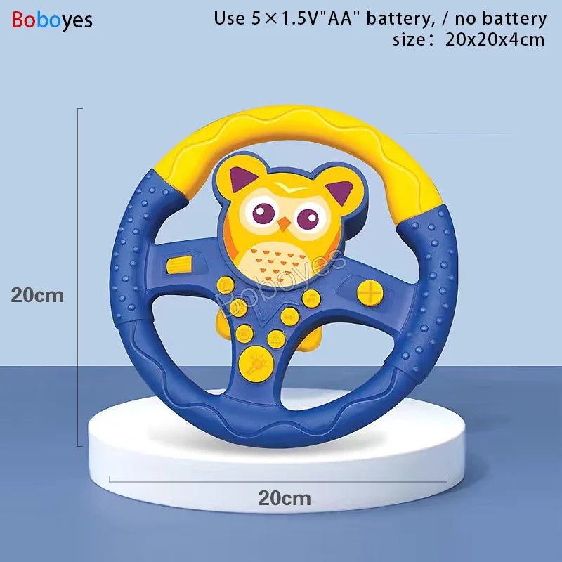 ELMAS Infant Shining Electric Steering Wheel Toy for Kids - Al Masam Stationery LLC