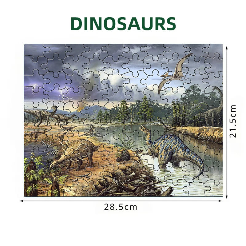 ELMAS: 100 Pieces Cartoon Animals Jigsaw Puzzle Fun - Al Masam Stationery LLC