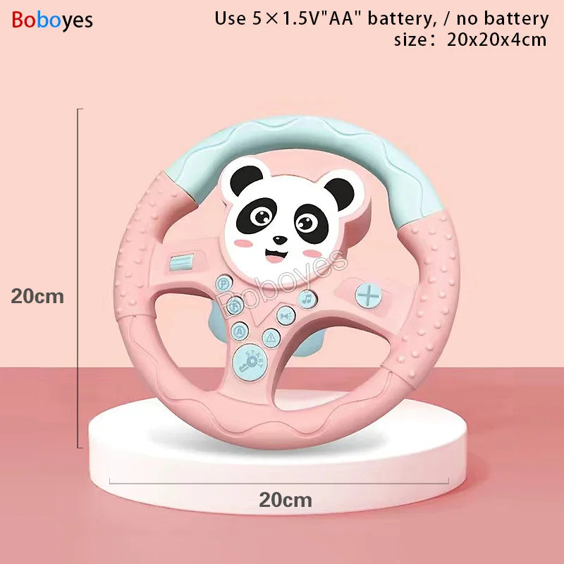 ELMAS Infant Shining Electric Steering Wheel Toy for Kids - Al Masam Stationery LLC