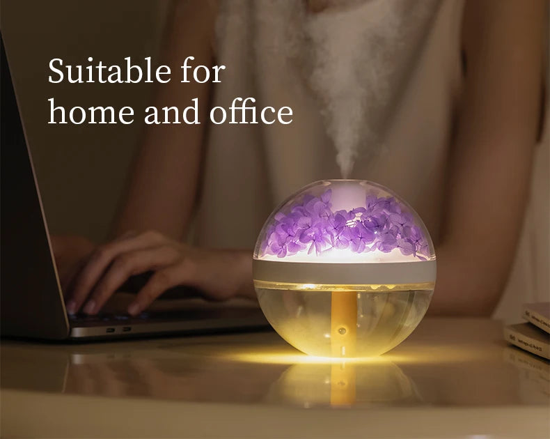ELMAS 270ML USB Rechargeable Air Humidifier With LED Light - Al Masam Stationery LLC