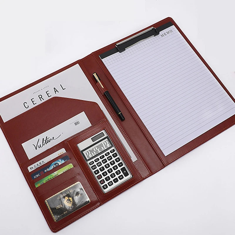 ELMAS Professional PU Leather Portfolio Organizer - Al Masam Stationery LLC