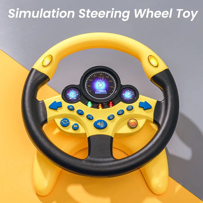 ELMAS Infant Shining Electric Steering Wheel Toy for Kids - Al Masam Stationery LLC