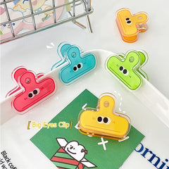 ELMAS Cute Face Acrylic Clips - 4pcs Colorful Set