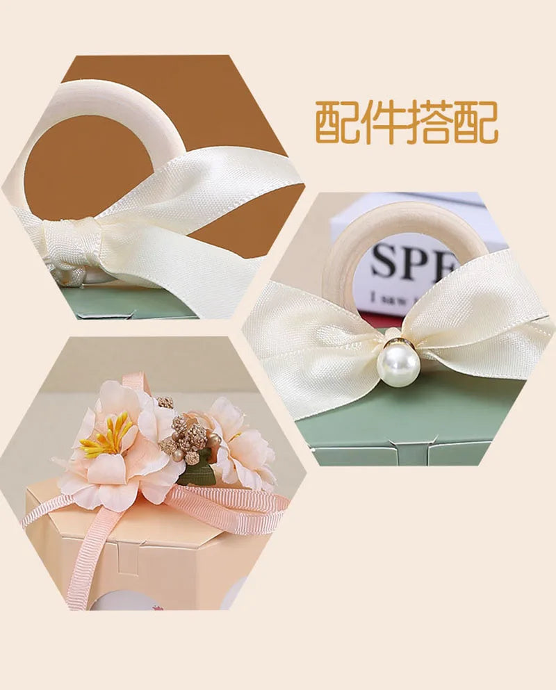 ELMAS Hexagon Flower Candy Gift Boxes For Kids Parties - Al Masam Stationery LLC