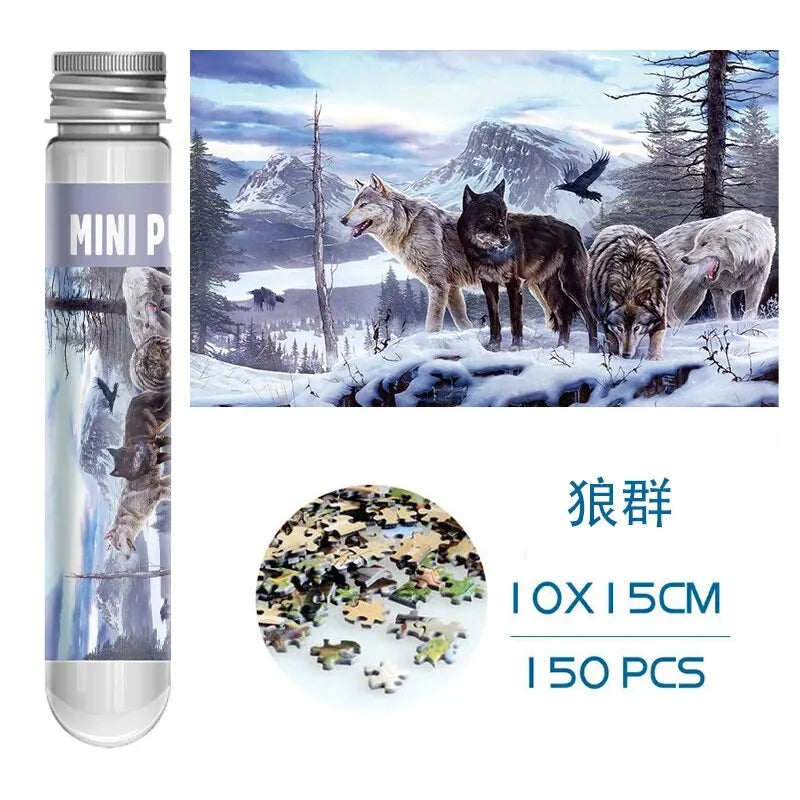 ELMAS Mini Test Tube Puzzle 150pcs Deer Dogs Family Game - Al Masam Stationery LLC
