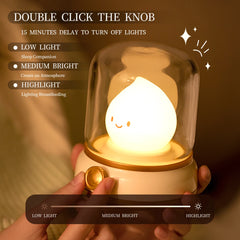 ELMAS Cute Cartoon LED Night Lamp - Portable USB Rechargeable