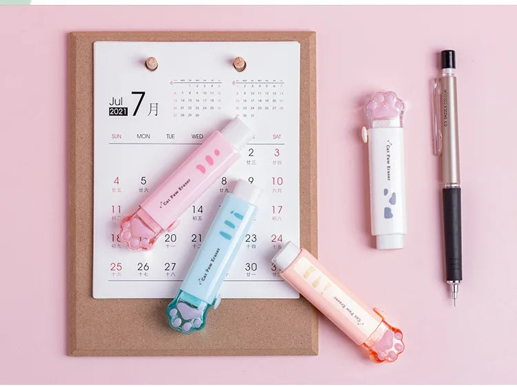 ELMAS Adorable Cat Paw Rubber Eraser for Fun Corrections - Al Masam Stationery LLC