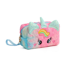 ELMAS Adorable Unicorn Plush Pencil Case for Girls