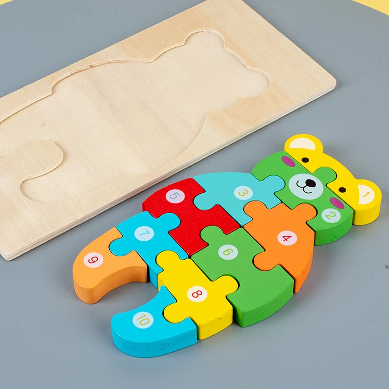 ELMAS Montessori Wooden Toddler Puzzles for Kids - Al Masam Stationery LLC