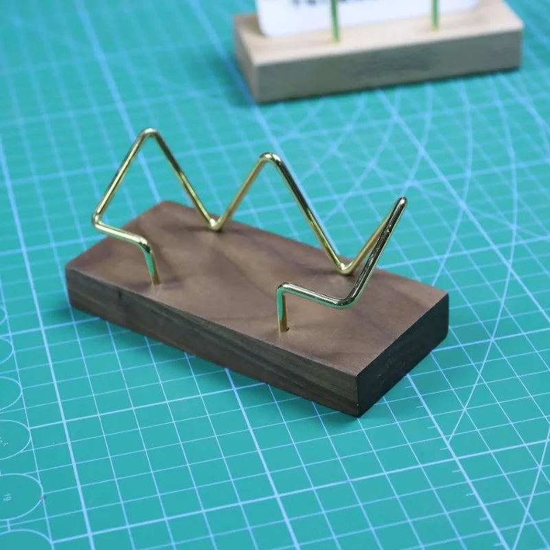 ELMAS Wooden Business Card Box Desk Organizer Office Decor - Al Masam Stationery LLC